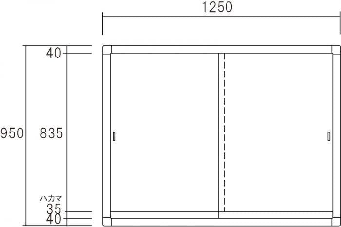 壁付け屋外掲示板（引き戸式）ACB-34